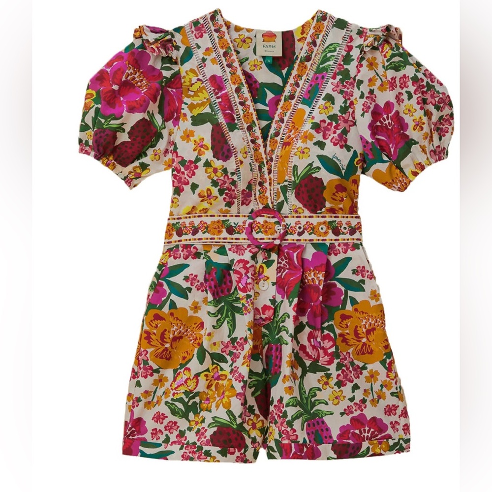 Off-White Flowerful Sketch Romper - Picture 4 of 4